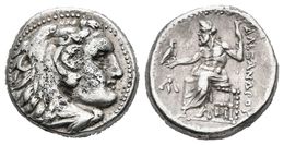 MACEDONIA. Alejandro III Magno. Dracma. 336-323 A.C. Sardes. A/ Cabeza De Herakles Con Piel De León A Derecha. R/ Zeus S - Autres & Non Classés