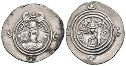 KHUSRU II. Dracma. 590-628 A.C. Año 3 (Primeros Años), Ceca WYHC (Weh-az-Amid-Kavad). Reino Sasanida. A/ Busto De Khusru - Otros & Sin Clasificación