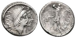 MN. CORDIUS RUFUS. Denario. 46 A.C. Roma. A/ Cabeza Diademada De Los Dioscuros A Derecha Surmontados Por Sendas Estrella - Republic (280 BC To 27 BC)