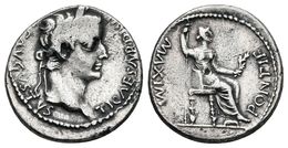 TIBERIO. Denario. 14-37 D.C. Roma. A/ Busto Laureado A Derecha TI CAESAR DIVI AVG F AVGVSTVS. R/ Livia Sentada A Derecha - Republic (280 BC To 27 BC)