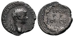 CLAUDIO. Denario. 46-47 D.C. Roma. A/ Cabeza Laureada A Derecha. TI CLAVD CAESAR AVG P M TR P VI IMP XI. R/  SPQR-P P-OB - Republic (280 BC To 27 BC)