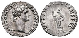 DOMICIANO. Denario. 81-96 D.C. Roma. A/ Busto Laureado A Derecha. CAES DOMIT AVG GERM P M TR P X. R/ Minerva Pie A Izqui - Röm. Republik (-280 / -27)