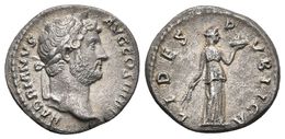 ADRIANO. Denario. 117-138 D.C. Roma. A/ Busto Laureado A Derecha. HADRIANVS AVG COS III P P. R/ Fides Estante A Derecha  - República (-280 / -27)