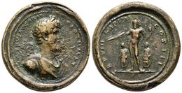 LUCIO VERO. Medallón, COPIA PADUANA. 167-168 D.C. Roma. A/ Busto Lureado, Drapeado Y Con Coraza A Derecha. L VERVS AVG A - Republiek (280 BC Tot 27 BC)