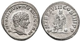 CARACALLA. Denario. 211-217 D.C. Roma. A/ Busto Laureado A Derecha. ANTONINVS PIVS AVG GERM. R/ Esculapio En Pie A Izqui - República (-280 / -27)