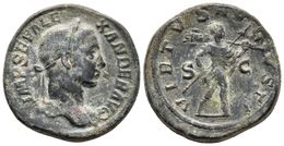 ALEJANDRO SEVERO. Sestercio. 222-235 D.C. Roma. A/ Busto Laureado A Derecha. IMP SEV ALEXANDER AVG. R/ Romulus Avanzando - Republic (280 BC To 27 BC)