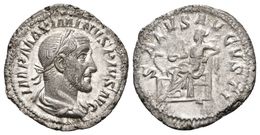 MAXIMINO I. Denario. 235-236 D.C. Roma. A/ Busto Lureado Y Drapeado Con Coraza A Derecha. IMP MAXIMINVS PIVS AVG. R/ Sal - Republiek (280 BC Tot 27 BC)