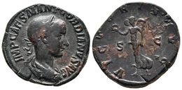 GORDIANO III. Sestercio. 238-244 D.C. Roma. A/ Busto Laureado Y Drapeado Con Coraza A Derecha. IMP CAES M ANT GORDIANVS  - República (-280 / -27)