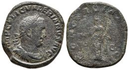 VALERIANO I. Sestercio. 253-254 D.C. Roma. A/ Busto Laureado Y Drapeado A Derecha. IMP C P LIC VALERIANVS AVG. R/ Concor - República (-280 / -27)