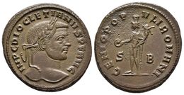 DIOCLECIANO. Follis. 294 D.C. Siscia. A/ Busto Laureado A Derecha IMP C DIOCLETIANUS PF AVG. R/ Genio A Izquierda Portan - République (-280 à -27)