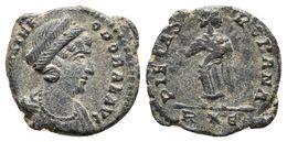 THEODORA. Follis. 337-40 D.C. Roma. A/ Busto Diademado Y Drapeado Con Collar A Derecha. FL MAX THEODORAE AVG. R/ Piedad  - Republic (280 BC To 27 BC)