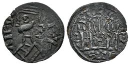 ALFONSO VIII. Dinero. (1158-1214). Burgo De Osma, Estrella Y O. AB 202; Mozo A8:36.21. Ve. 0,82g. MBC+. - Otros & Sin Clasificación