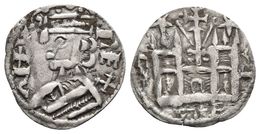 ALFONSO VIII. Dinero. (1158-1214). Toledo. Estrellas A Ambos Lados. AB 205. Ve. 0,79g. MBC+. - Other & Unclassified