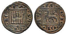 ALFONSO X. Obolo. (1252-1284). Coruña. AB 282.1. Ve. 0,58g. MBC+. - Other & Unclassified