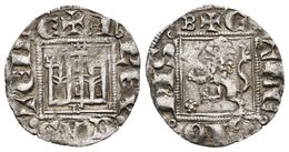 ALFONSO XI. Novén. (1312-1350). Burgos. Flor De 5 Pétalos Delante Del León. AB 355.2. Ve. 0,65g. MBC+. - Other & Unclassified