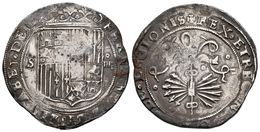 REYES CATOLICOS. 4 Reales. Sevilla, D Cuadrada Y 6 Roeles En El Campo. Cal-211. Ar. 13,47g. MBC. - Other & Unclassified