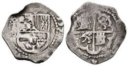 FELIPE II. 1 Real. ¿1590?. Toledo. Cal-416. Ar. 3,21g. MBC-. Escasa. - Other & Unclassified