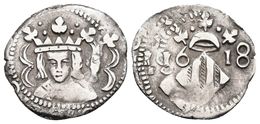 FELIPE III. Dieciocheno. 1618. Valencia. Cal-513. Ar. 1,63g. MBC. - Other & Unclassified