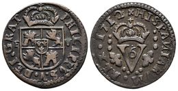 FELIPE V. 1 Sisé. 1712. Valencia. Cal-2009; Cru.C.G. 6007d. Ae. 5,75g. MBC+. - Otros & Sin Clasificación