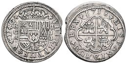 FELIPE V. 2 Reales. 1718. Cuenca JJ. Cal-1161. Ar. 5,71g. MBC+/MBC. - Other & Unclassified