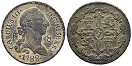 CARLOS III. 8 Maravedís. 1788. Segovia. Cal-1897. Ae. 11,28g. MBC-/MBC+. - Other & Unclassified