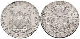 CARLOS III. 8 Reales. 1769. Lima JM. Columnario. Dos Coronas Reales. Punto Sobre La Primera LMA. Cal-845. Ar. 26,90g. Es - Other & Unclassified