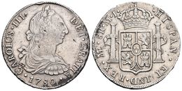 CARLOS III. 8 Reales. 1780. Lima MJ. Cal-861. Ar. 26,69g. Limpiada Y Golpes En El Canto. MBC. - Otros & Sin Clasificación