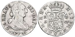 CARLOS III. 8 Reales. 1775. Sevilla CF. Cal-1036. Ar. 26,66g. Limpiada. MBC-. Escasa. - Other & Unclassified