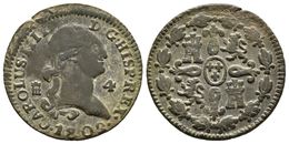 CARLOS IV. 4 Maravedís. 1802. Segovia. Cal-1514. Ae. 4,83g. MBC. - Other & Unclassified