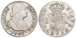 CARLOS IV. 2 Reales. 1806. Madrid FA. Cal-977. Ar. 5,85g. MBC-. - Otros & Sin Clasificación