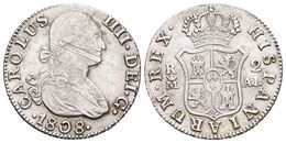 CARLOS IV. 2 Reales. 1808. Madrid AI. Cal-980. Ar. 6,10g. Rayas En Anverso. MBC-/MBC. - Other & Unclassified