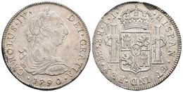 CARLOS IV. 8 Reales. 1790. Lima IJ. Busto De Carlos III Con Ordinal IV. Cal-642. Ar. 27,05g. MBC+. Escasa. - Other & Unclassified