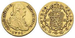 CARLOS IV. 1 Escudo. 1791. Madrid MF. Cal-490. Au. 3,35g. MBC. - Otros & Sin Clasificación