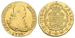 CARLOS IV. 1 Escudo. 1792. Madrid MF. Cal-491. Au. 3,31g. MBC/MBC+. - Other & Unclassified