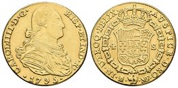 CARLOS IV. 4 Escudos. 1795. Madrid MF. Cal-204. Au. 13,42g. Falsa De Joyería. MBC+. - Otros & Sin Clasificación