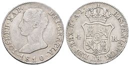 JOSE NAPOLEON. 4 Reales. 1810. Madrid AI. Cal-54. Ar. 5,71g. MBC-. - Other & Unclassified