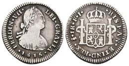 FERNANDO VII. 1 Real. 1815. Santiago. Busto De Carlos IV. Cal-1223. Ar. 2,97g. MBC-. Escasa. - Other & Unclassified