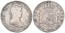 FERNANDO VII. 4 Reales. 1814. Lima JP. Cal-743. Ar. 12,96g. BC+/MBC-. - Otros & Sin Clasificación