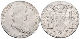 FERNANDO VII. 8 Reales. 1821. Lima JP. Cal-489. Ar. 26,91g. MBC-. - Other & Unclassified