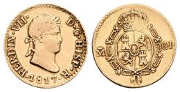 FERNANDO VII. 1/2 Escudo. 1817. Madrid GJ. Cal-360. Au. 1,59gr. MBC/MBC+. - Otros & Sin Clasificación