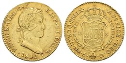 FERNANDO VII. 2 Escudos. 1812. Cádiz CI. Cal-180. Au. 6,67gr. Hojita Y Rayitas. MBC+. - Other & Unclassified