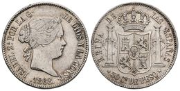 ISABEL II. 50 Centavos De Peso. 1868. Manila. Cal-455. Ar. 12,97g. MBC+. - Other & Unclassified