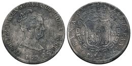 ISABEL II. 4 Reales. 1865. Sevilla RD. Cal-316. Ar. 5,75g. Pátina Oscura Y Rayas. BC+/MBC-. Escasa. - Otros & Sin Clasificación