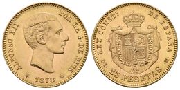 ALFONSO XII. 25 Pesetas. 1878. *18-78. Madrid DEM. Cal-4. Au. 8,05g. MBC+. - Otros & Sin Clasificación