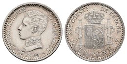 ALFONSO XIII. 50 Céntimos. 1904 *1-0. Madrid PGV. Cal-62. Ar. 2,49g. Brillo Original. SC. - Sonstige & Ohne Zuordnung