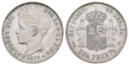 ALFONSO XIII. 1 Peseta. 1899 *18-99. Madrid SGV. Cal-42. Ar. 5,14g. Brillo Original. SC-. - Otros & Sin Clasificación