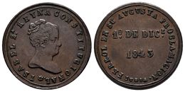 ISABEL II. Medalla Mayoría De Edad. El Ferrol. 1843. Jubia. He-7. Ae. 8,28g. EBC-. - Autres & Non Classés