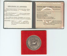 BIMILENARIO DE LA FUNDACION DE ZARAGOZA. 1976. Tirada De 200 Piezas Siendo Esta La Nº128 Y Presentado En Cartera Oficial - Otros & Sin Clasificación