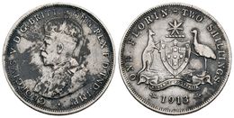 AUSTRALIA. 1 Florin. 1913. Km#27. Ar. 11,24g. Manchas Oscuras. MBC-. Escaso. - Other & Unclassified