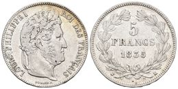 FRANCIA. Louis Felipe I. 5 Francs. 1835. Bordeaux K. Km#794.7. Ar. 24,72g. MBC-. - Otros & Sin Clasificación